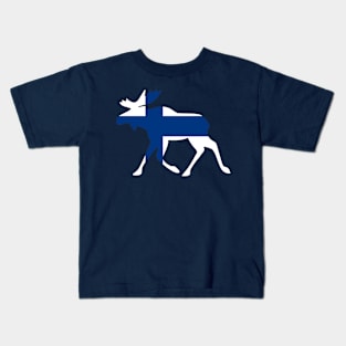 Finland scandinavian elk moose Kids T-Shirt